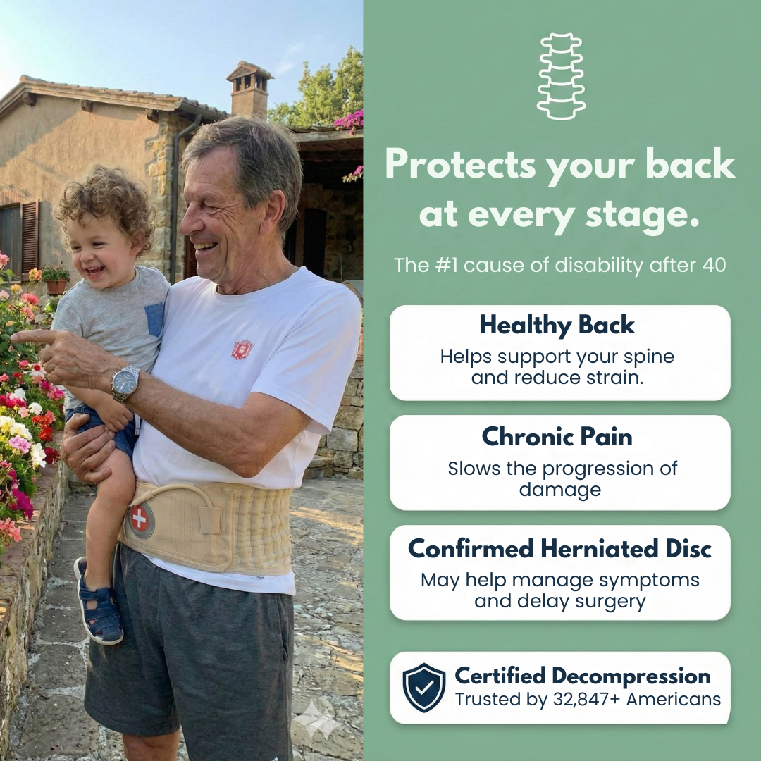 2-in-1 ErgoCompress™ Lumbar Belt – Decompression & Pain Relief