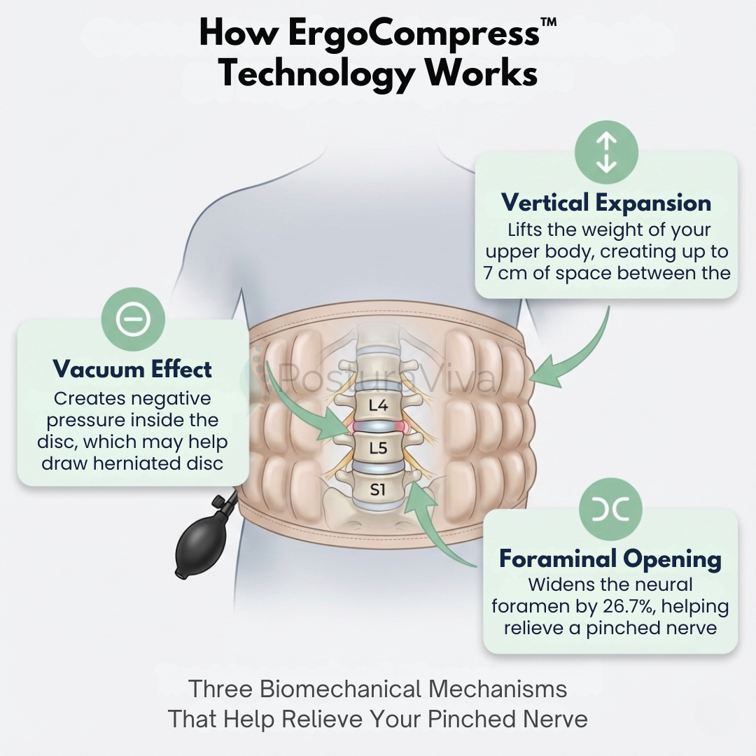 2-in-1 ErgoCompress™ Lumbar Belt – Decompression & Pain Relief