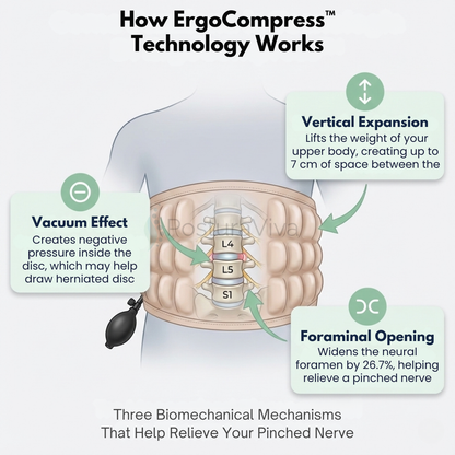 2-in-1 ErgoCompress™ Lumbar Belt – Decompression & Pain Relief