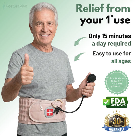 2-in-1 ErgoCompress™ Lumbar Belt – Decompression & Pain Relief